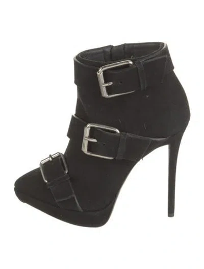 Pre-owned Giuseppe Zanotti Suede Boots In Black