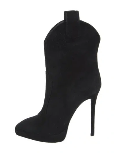Pre-owned Giuseppe Zanotti Suede Boots In Black