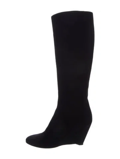 Pre-owned Giuseppe Zanotti Suede Boots In Black