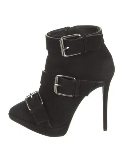 Pre-owned Giuseppe Zanotti Suede Boots In Black