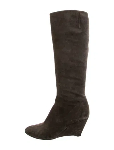 Pre-owned Giuseppe Zanotti Suede Boots In Black