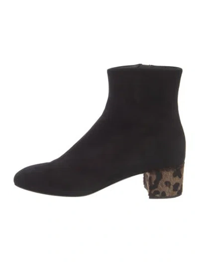 Pre-owned Giuseppe Zanotti Suede Boots In Black