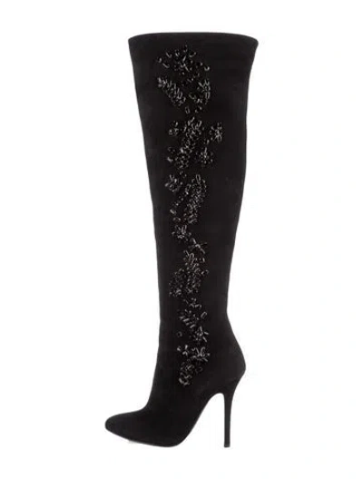 Pre-owned Giuseppe Zanotti Suede Boots In Black
