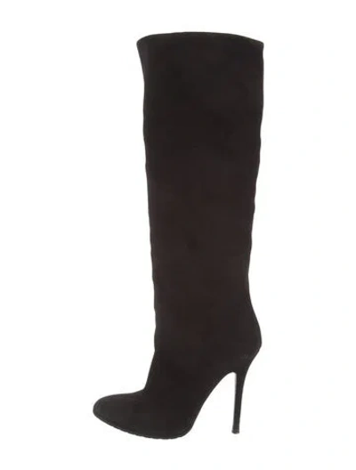 Pre-owned Giuseppe Zanotti Suede Boots In Black