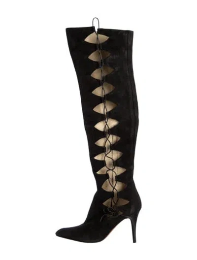 Pre-owned Giuseppe Zanotti Suede Boots In Black