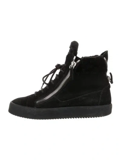 Pre-owned Giuseppe Zanotti Suede Boots In Black