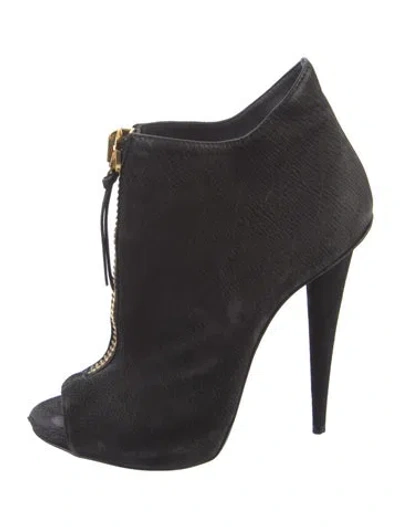 Pre-owned Giuseppe Zanotti Suede Boots In Black