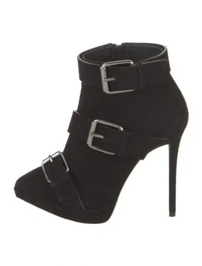 Pre-owned Giuseppe Zanotti Suede Boots In Black