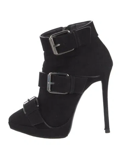 Pre-owned Giuseppe Zanotti Suede Boots In Black