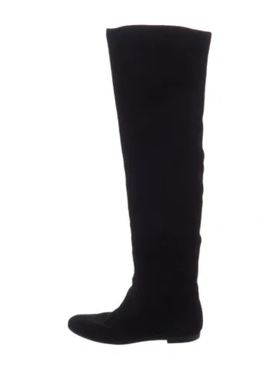 Pre-owned Giuseppe Zanotti Suede Boots In Black