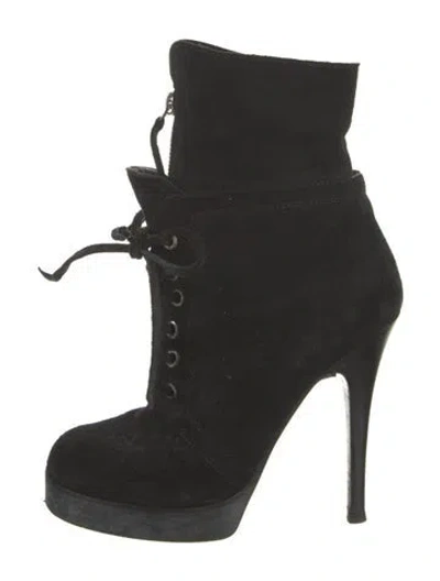 Pre-owned Giuseppe Zanotti Suede Boots In Black