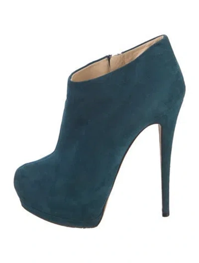 Pre-owned Giuseppe Zanotti Suede Boots In Blue