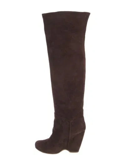 Pre-owned Giuseppe Zanotti Suede Boots In Brown