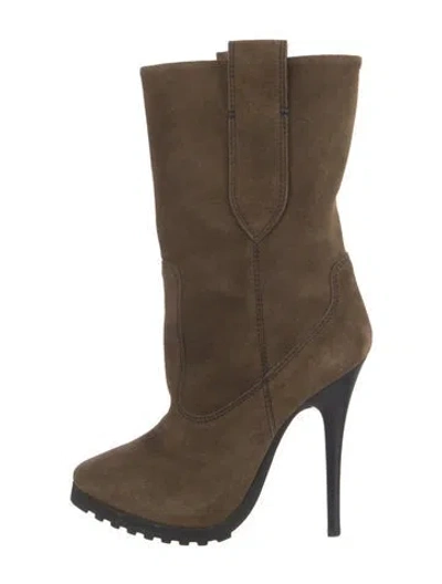 Pre-owned Giuseppe Zanotti Suede Boots In Brown