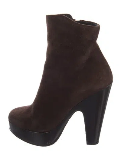 Pre-owned Giuseppe Zanotti Suede Boots In Brown