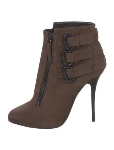 Pre-owned Giuseppe Zanotti Suede Boots In Brown