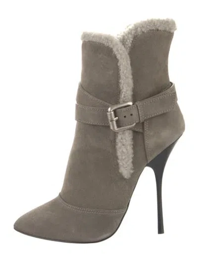 Pre-owned Giuseppe Zanotti Suede Boots In Gray
