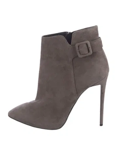 Pre-owned Giuseppe Zanotti Suede Boots In Gray