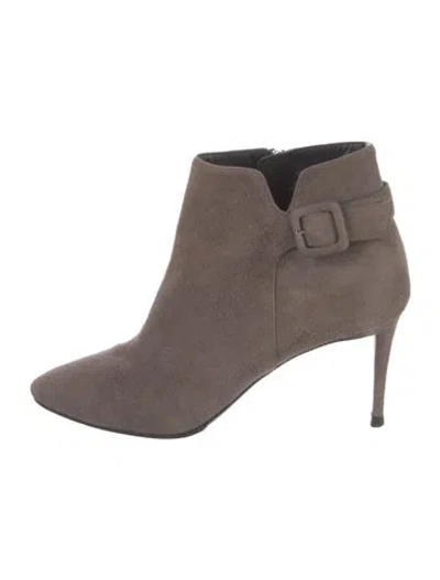 Pre-owned Giuseppe Zanotti Suede Boots In Gray