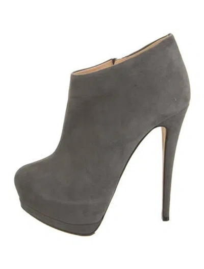 Pre-owned Giuseppe Zanotti Suede Boots In Gray