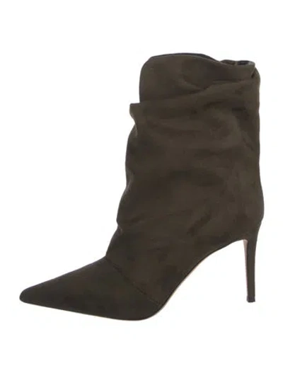 Pre-owned Giuseppe Zanotti Suede Boots In Green