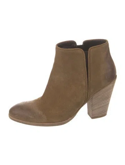 Pre-owned Giuseppe Zanotti Suede Boots In Green