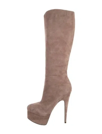 Pre-owned Giuseppe Zanotti Suede Boots In Neutral