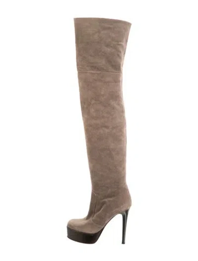 Pre-owned Giuseppe Zanotti Suede Boots In Neutrals
