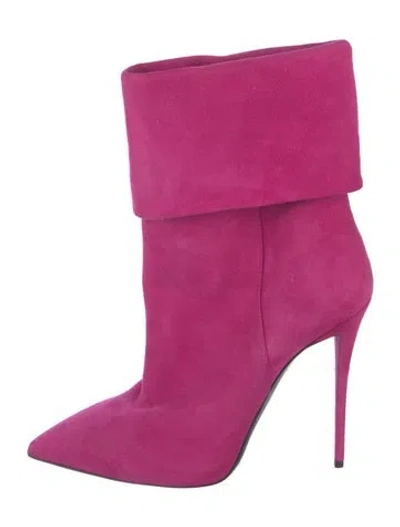 Pre-owned Giuseppe Zanotti Suede Boots In Purple