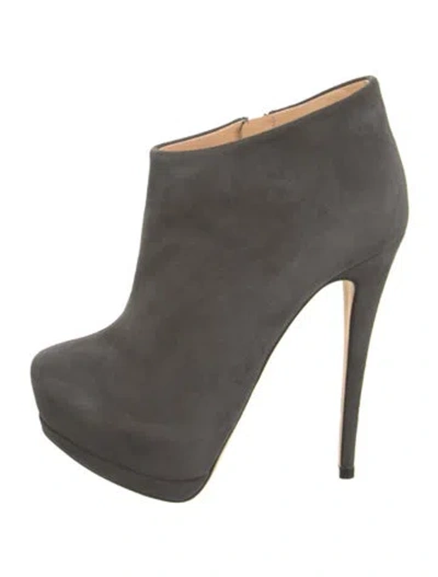 Pre-owned Giuseppe Zanotti Suede Boots W/ Tags In Grey