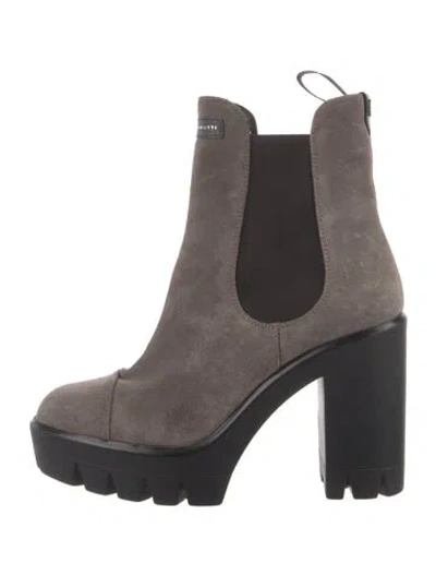 Pre-owned Giuseppe Zanotti Suede Chelsea Boots In Gray