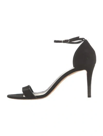 Pre-owned Giuseppe Zanotti Suede Crystal Embellishments Sandals In Black