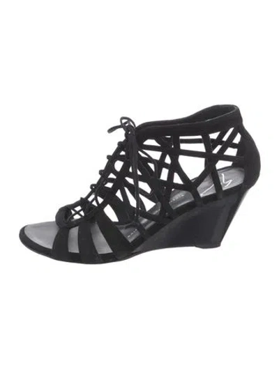Pre-owned Giuseppe Zanotti Suede Gladiator Sandals In Black