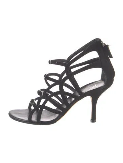 Pre-owned Giuseppe Zanotti Suede Gladiator Sandals In Blue
