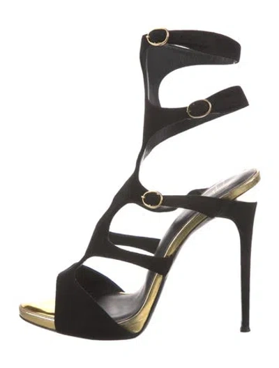 Pre-owned Giuseppe Zanotti Suede Gladiator Sandals In Multi