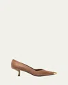 Giuseppe Zanotti Suede Golden Cap-toe Pumps In Brown