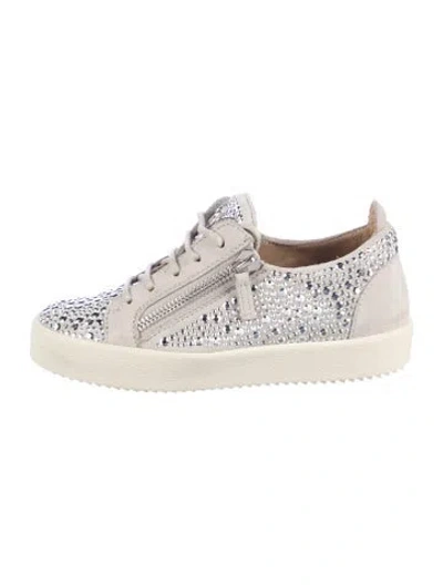 Pre-owned Giuseppe Zanotti Suede Graphic Print Sneakers In Neutral