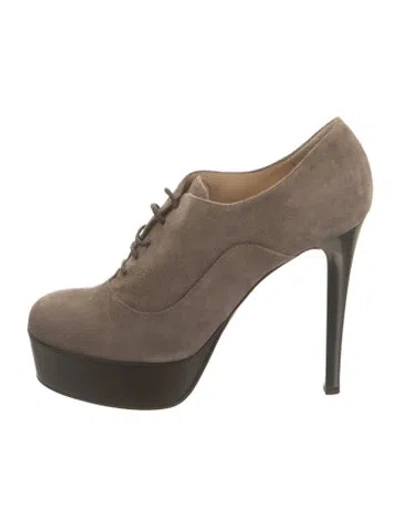 Pre-owned Giuseppe Zanotti Suede Lace-up Boots In Neutral
