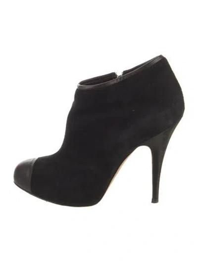 Pre-owned Giuseppe Zanotti Suede Leather Trim Embellishment Boots In Multi