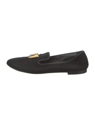 Pre-owned Giuseppe Zanotti Suede Loafers In Black