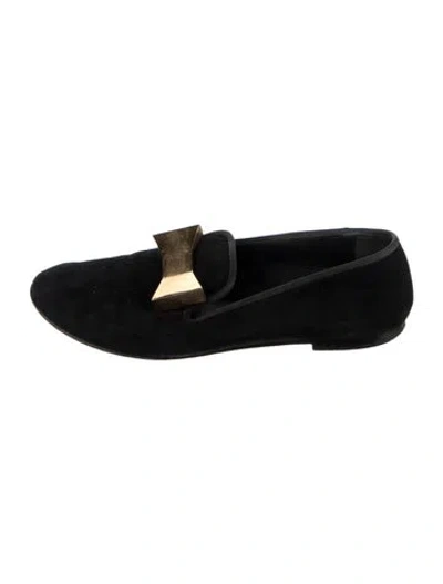 Pre-owned Giuseppe Zanotti Suede Loafers In Black