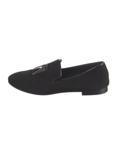 Pre-owned Giuseppe Zanotti Suede Loafers In Black/blue