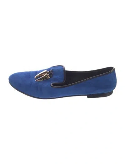 Pre-owned Giuseppe Zanotti Suede Loafers In Blue