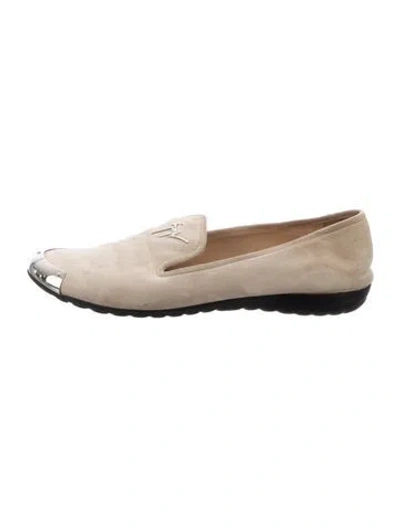 Pre-owned Giuseppe Zanotti Suede Loafers In Neutral