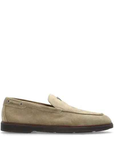 Giuseppe Zanotti Suede Loafers In Neutrals