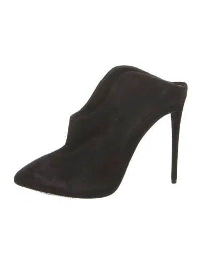 Pre-owned Giuseppe Zanotti Suede Mules In Black