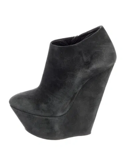 Pre-owned Giuseppe Zanotti Suede Mules In Black