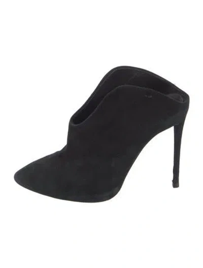 Pre-owned Giuseppe Zanotti Suede Mules In Black