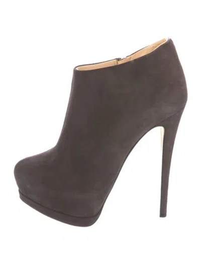 Pre-owned Giuseppe Zanotti Suede Mules In Brown