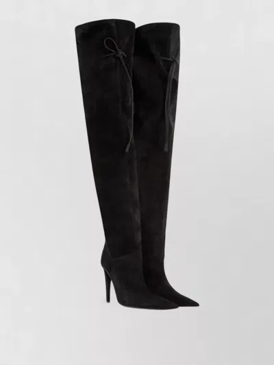 Giuseppe Zanotti Suede Over The Knee Cuissard Boots In Black